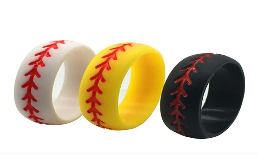 Silikonowa obrączka dla mężczyzn Baseball3 Pakiety Wygodne dopasowanie o grubości 25 mm z najnowszych innowacji projektowych artystów do prowadzenia 3904458
