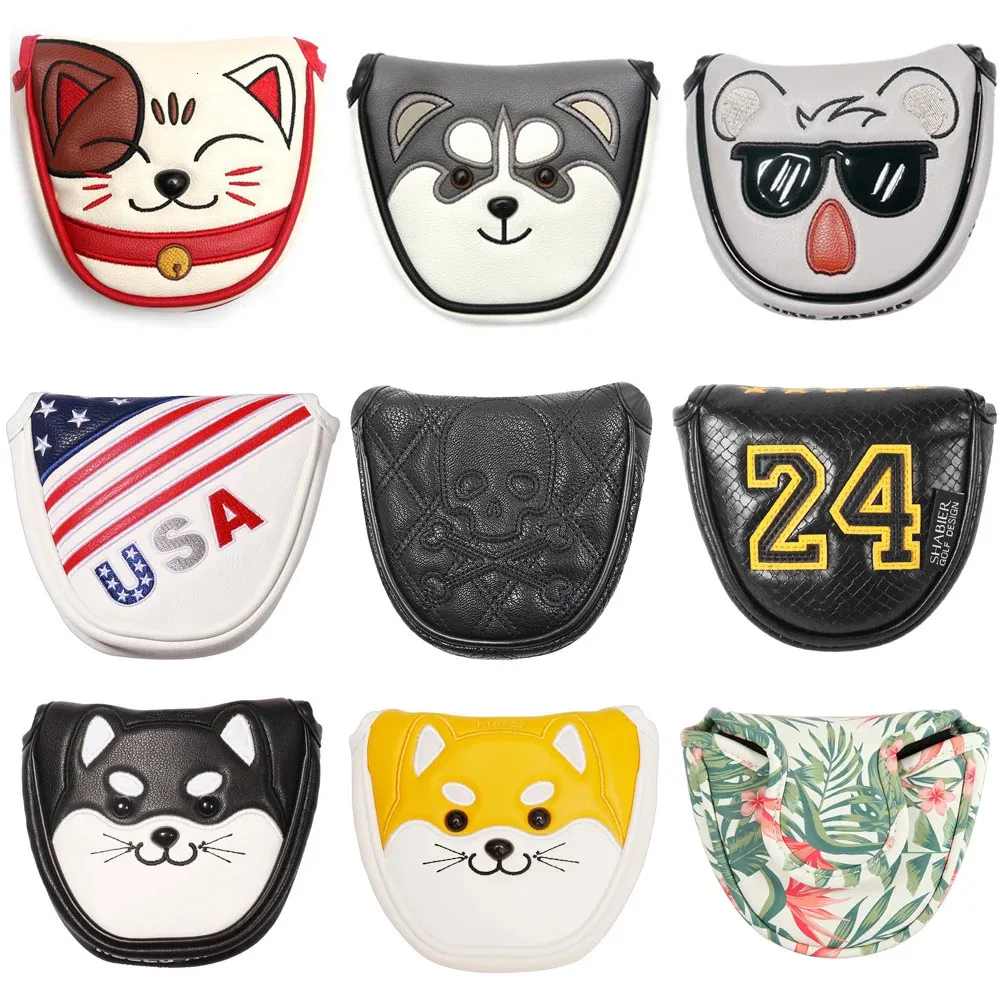 Magnetic Closure Customized Golf Mallet Putter Covers Headcover Synthetic Leather Multi Style Color 240122