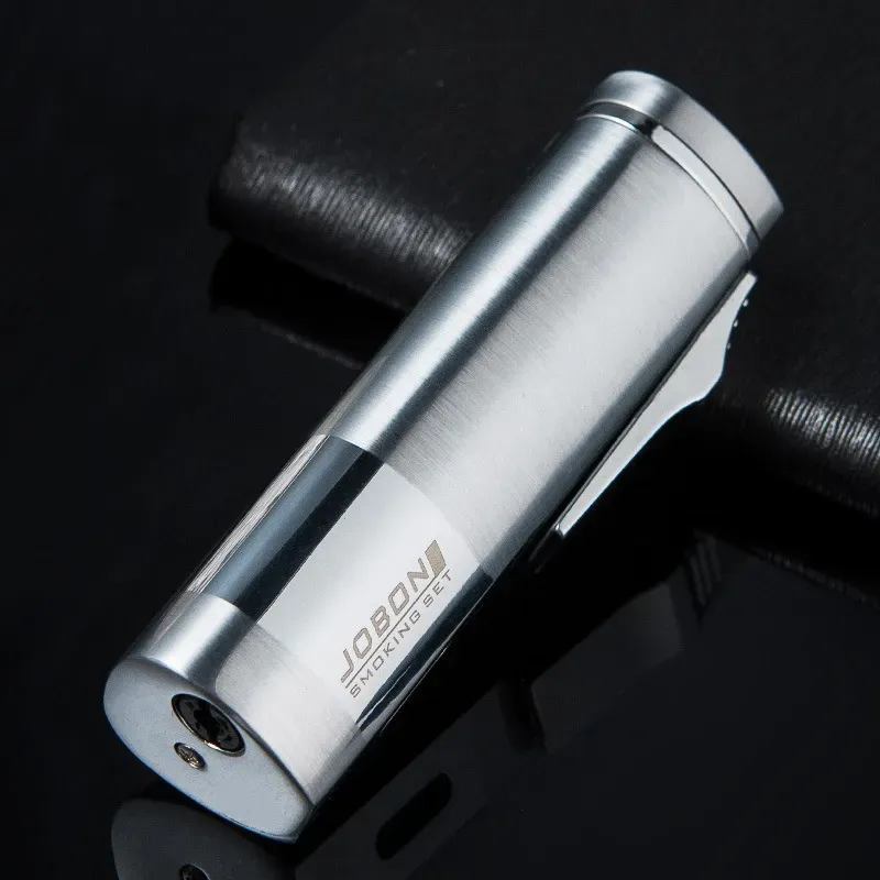 JOBON High quality windproof metal lighter  torch Ignitor flaming triple fire gas lighter with gift box