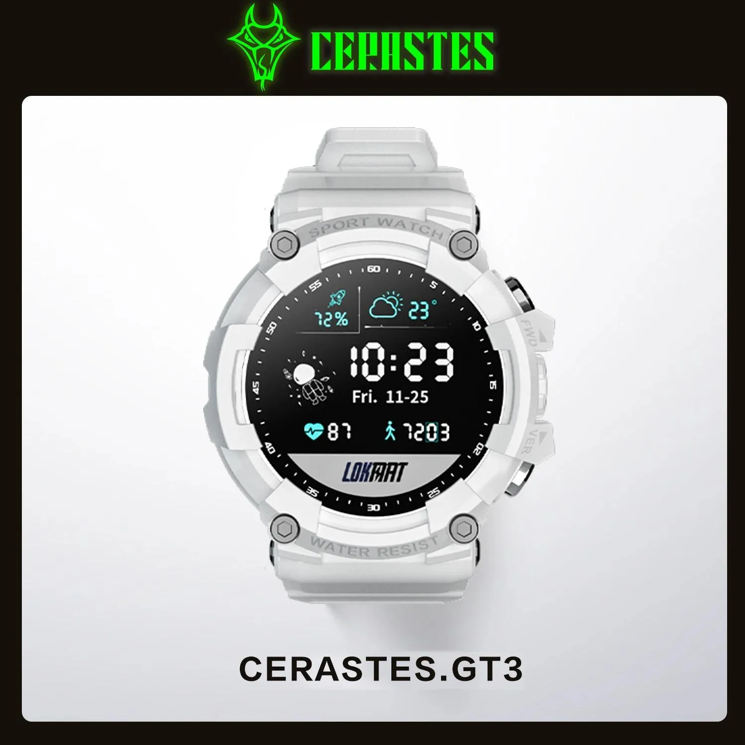 時計CERASTES GT3スマートウォッチメンズBluetoothコール心臓レートIP68防水メッセージAndroid iOSの女性スマートウォッチ