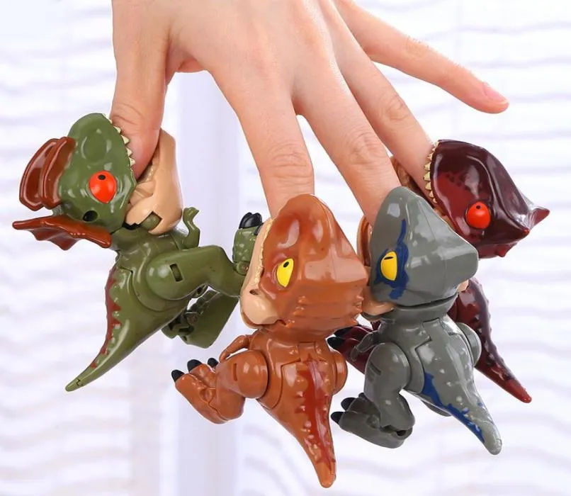 4pcslot Q Dinosaur Transformation Toys Cartoon Tyrannosaurus Figuras de acción Realistas Muñecas Reborn para niños niñas Cumpleaños Christ8303873