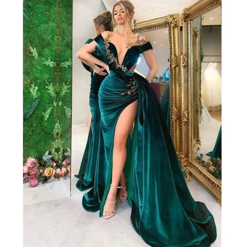 2024 Sage Floral Appliced ​​Prom Dresses Sweetheart Neck Sleeveless Pleated Mermaid aftonklänningar Tulle formell klänning yd