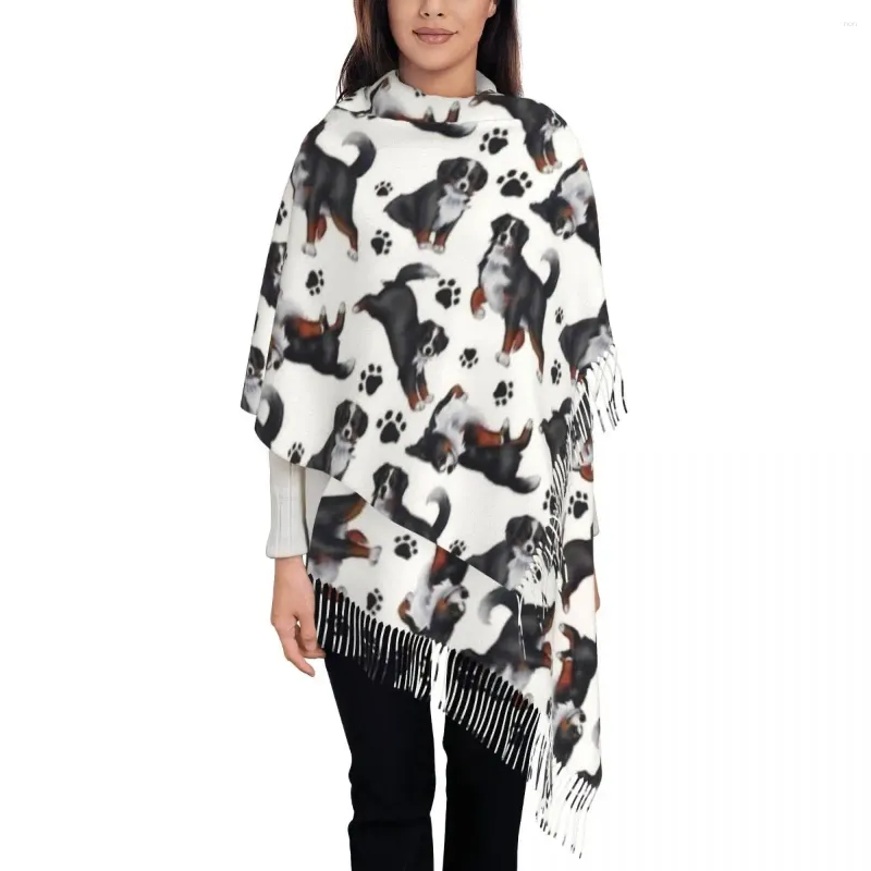 Schals Berner Hund Schal für Damen Herbst Winter Pashmina Schals und Wickel langer großer Schal Damen