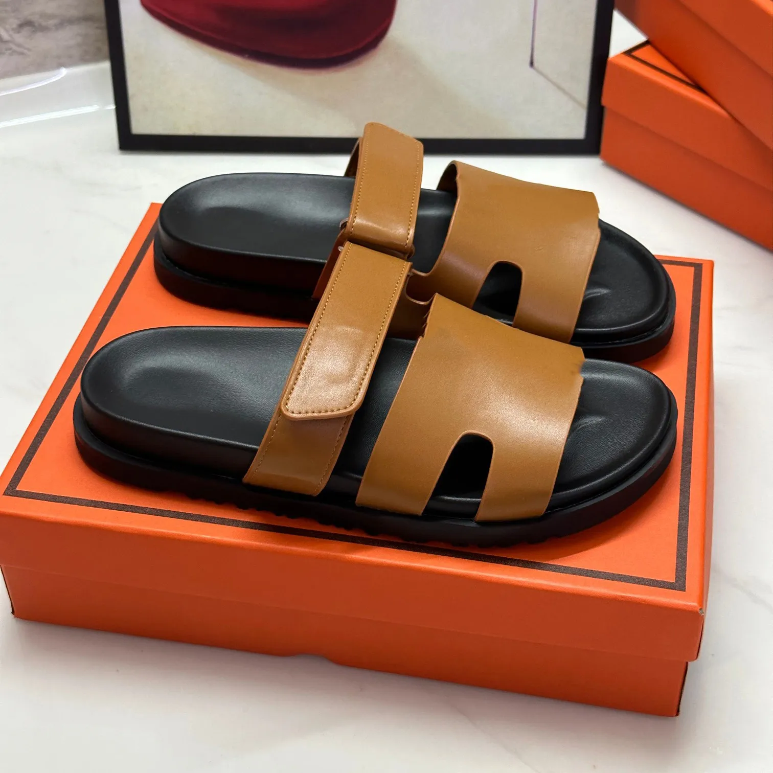 projektant sandałów platforma Platforma Sandale Sandale Mężczyzn Buty Buty Dolne fur