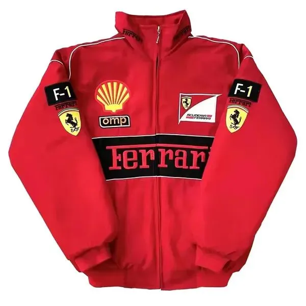 F1 Formel One Racing Jacket F1 Jacket Full broderad plats Försäljning Långärmad jacka Retro Motorcykeldräkt Jacka Motorcykel Team Bomullskläder MC