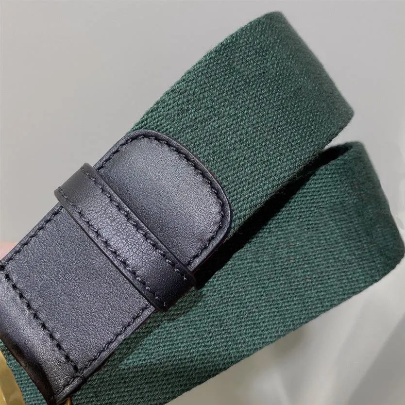 Web azul verde de qualidade da moda com cinto de couro preto de couro com caixa de moda de caixa clássica de fivela de prata de ouro clássica Men Designe290K