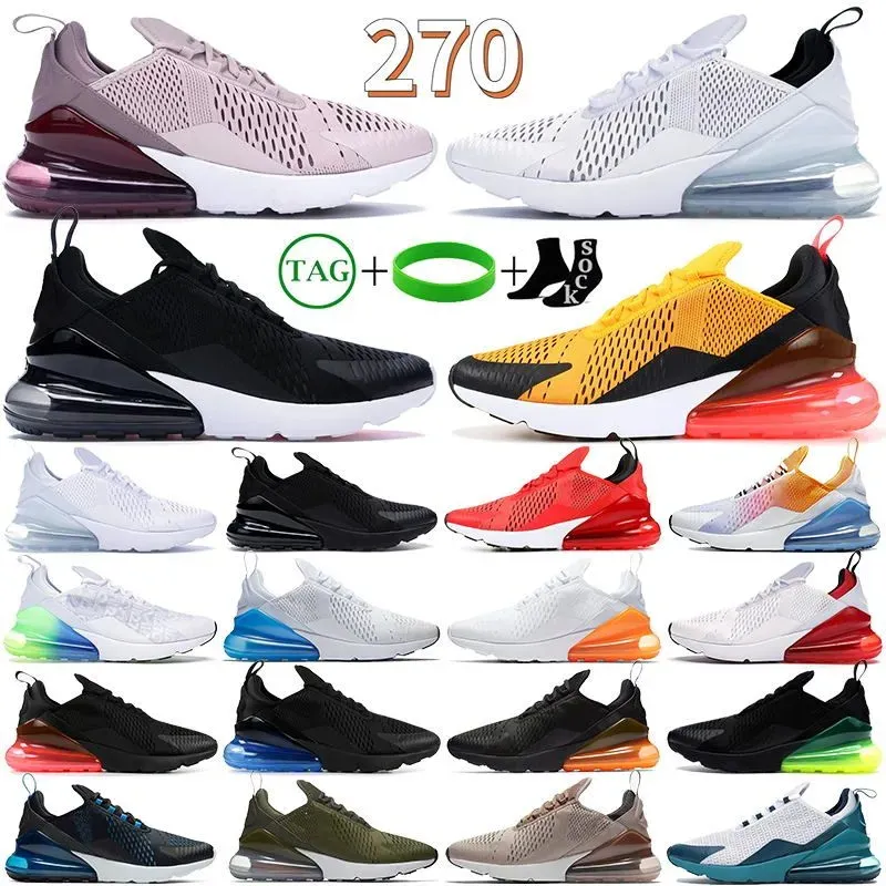 2024 Mens 270s Running Shoes Barely Rose Triple Red Black White Hot Punch Medium Olive Sneakers Summer Flat Runner Shoe Dusty Cactus Black Volt Men Women Sport Trainer