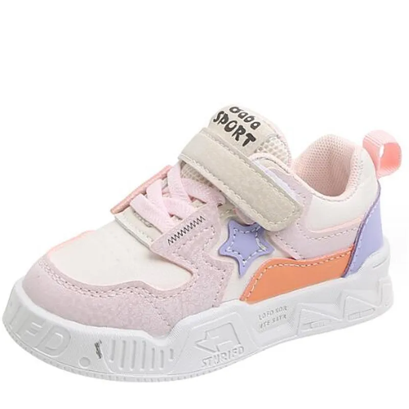 Chaussures de sport en cuir Pu pour enfants, couleurs mélangées, décontractées, tendance, pour garçons et filles, nouvelle collection printemps 2024