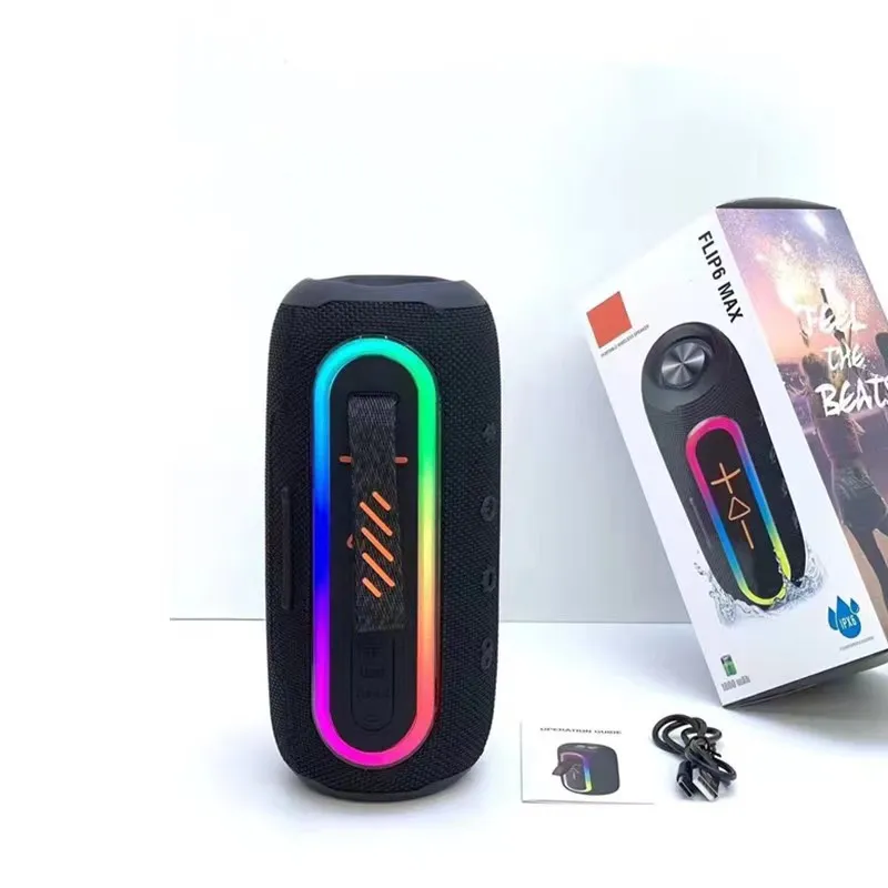 Hot Selling Flip6max Wireless Bluetooth -högtalare för hemmabruk, färgglada uteslutningsbara subwoofer -ljudsystem