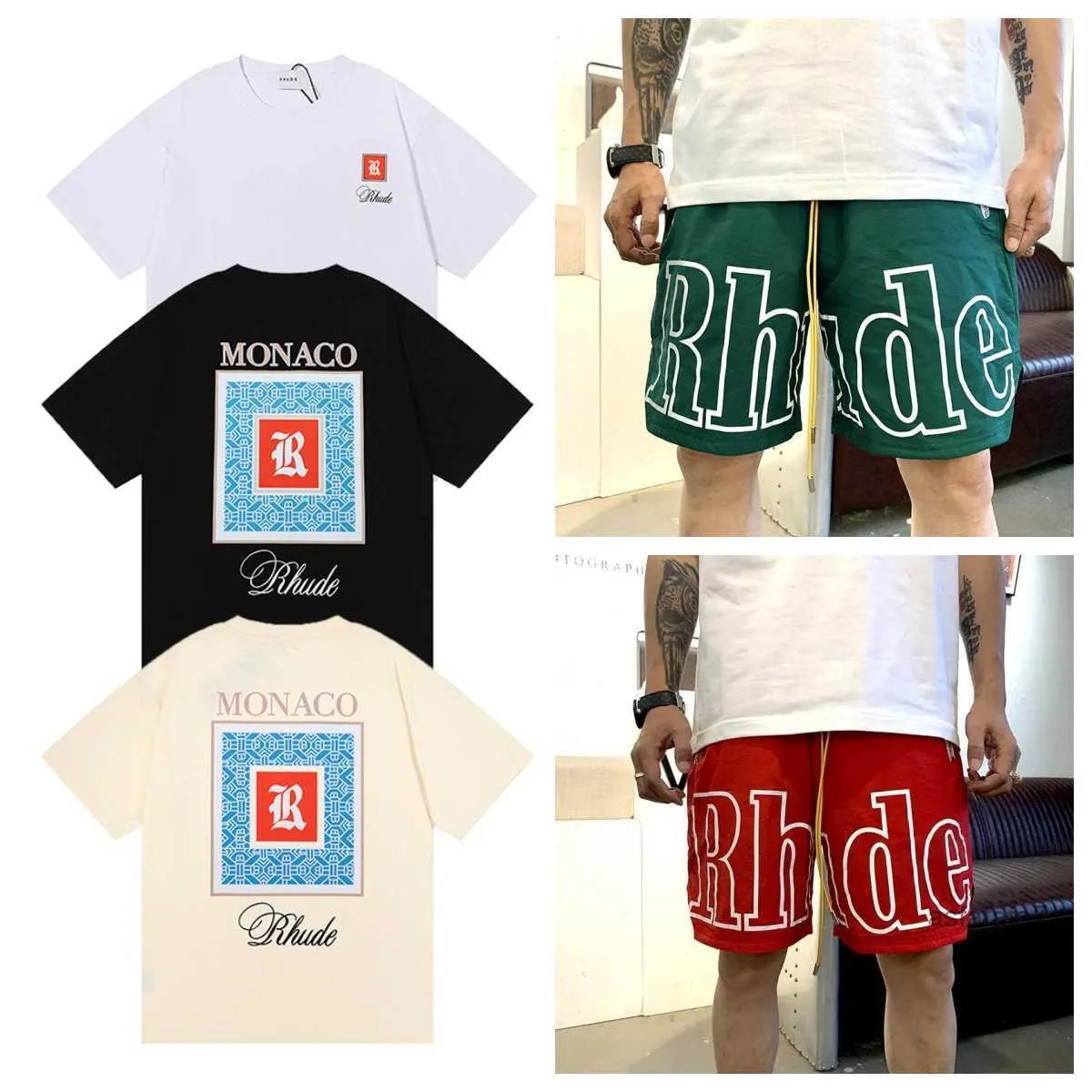 Designer camisetas Mens Shorts Mulheres Homem Roupas Gráfico Tees Padrão Tops Verão Manga Curta Camiseta Hip Hop Letras Graffiti Imprimir Solto Rhude Causal Pan LGHT