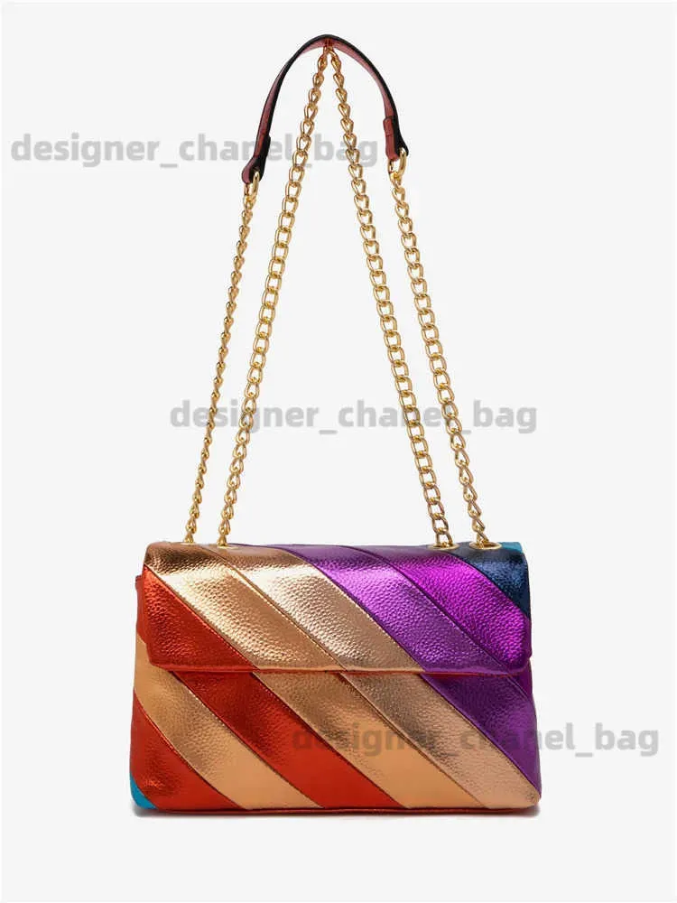 Umhängetaschen 2023 Original Design Damen Metall gespleißte PU-Tasche Erwachsene Damen Hochwertige Umhängetasche Mädchen Glänzende quadratische Umhängetasche T240123