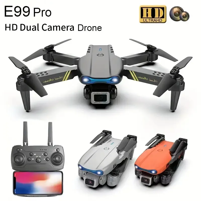 E99Pro K3 Drohne Luftfotografie Dual Kamera Eins Batterie optischer Fluss Fixpunkt Überschwebeverschiebung Quadcopter Fernbedienung Hubschrauber Weihnachtsgeschenk