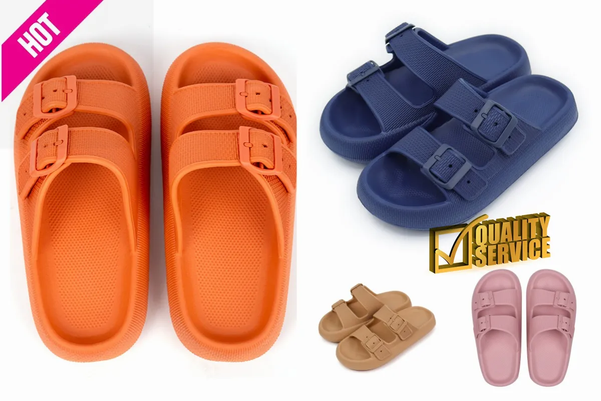 Brand Hot Selling Summer Outdoor Platform Luxury Sandals Flat Shoes Men's Women's Outdoor Pink Orange Swimming Pool Beach Slippers Large