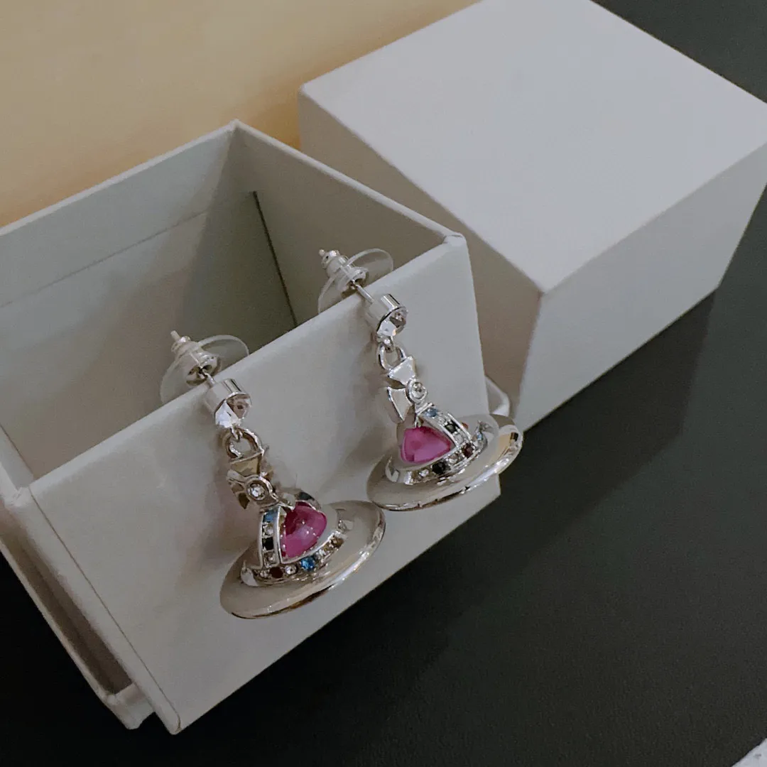 Designer Stud Earrings Viviane Luxury Women Fashion Jewelry gold Earings Metal Pearl Earring cjeweler Westwood Woman 265