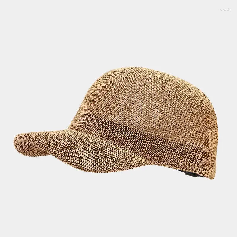 Snapback Baseball Cap: Summer Straw Ball Cap Adjustable Outdoor