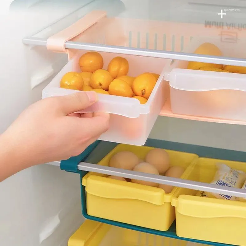 مطبخ تخزين ثلاجة مربع نوع درج الحامل الغذ