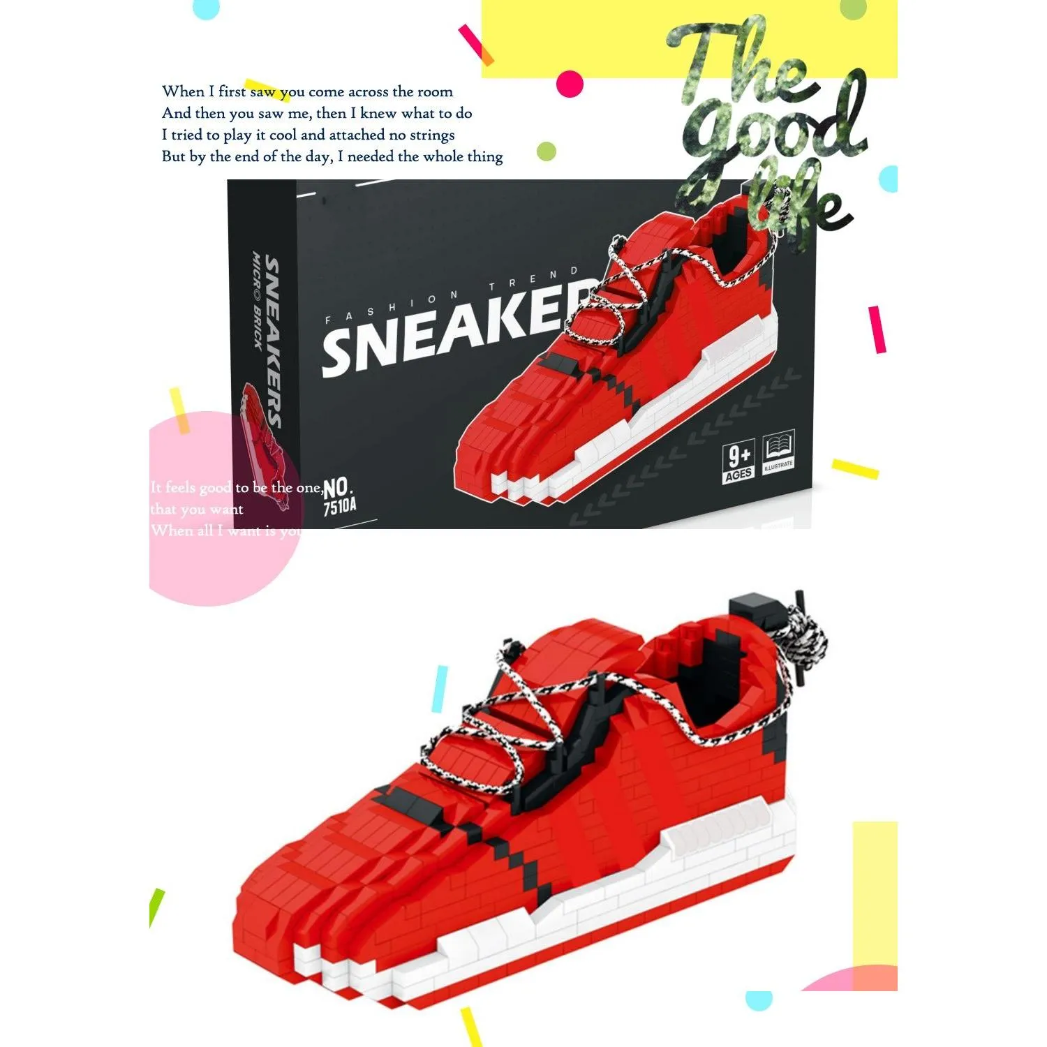 Blokken Funko Shoe 9060 Brick Model Kit Bouwen voor constructiespeelgoed Sport Bouwblok Figuur Kinderspeelgoed Technick Christmas Drop Deli Otvsi hoogste versie.