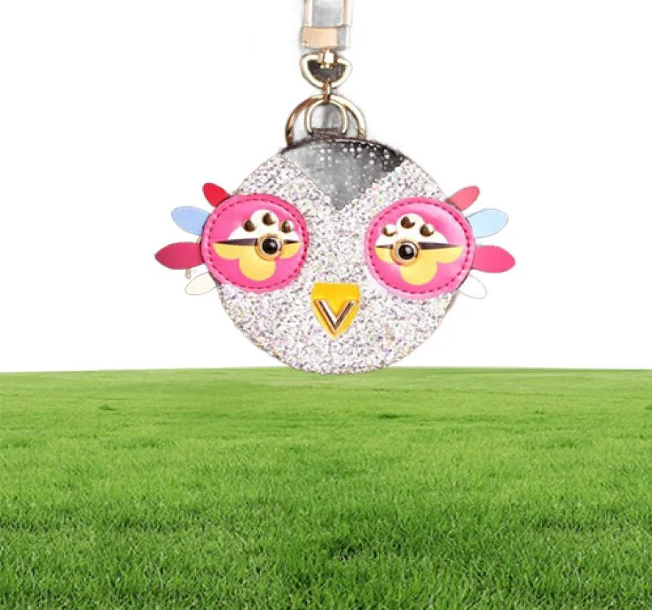 Mignon hibou poulet cristal dessin animé Anime porte-monnaie porte-clés pendentif portefeuille en cuir synthétique polyuréthane porte-clés pour femmes sac Charm6294123