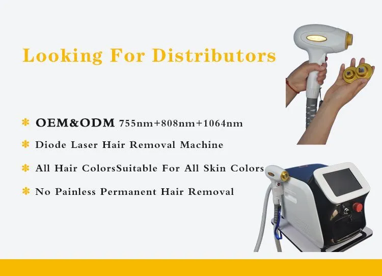 808nm diode laser hair remover epliator skin rejuvenation skincare tools diode laser hair removal machine with 755 808 1064nm