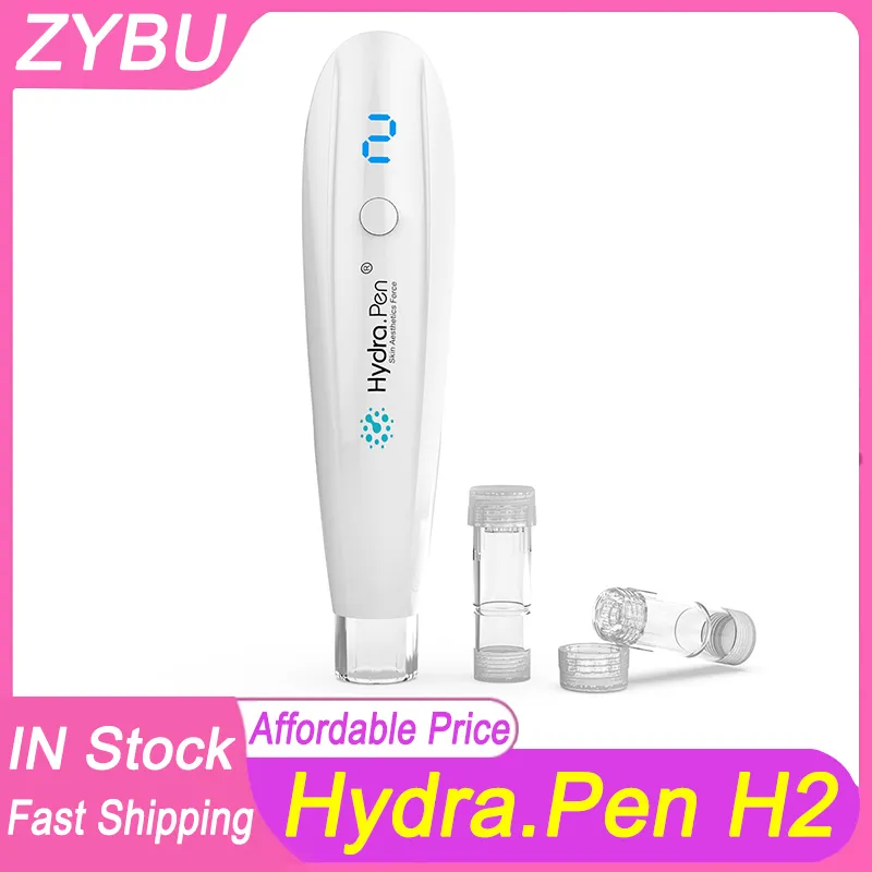 Profesyonel Hydra.Pen H2 Kablosuz Derma Hydra Kalem 2pcs 12pins 0.5mm kartuşlar mikroiğneding dermapen silindiri yüz bakımı beuty salon makinesi yüz mezo terapisi