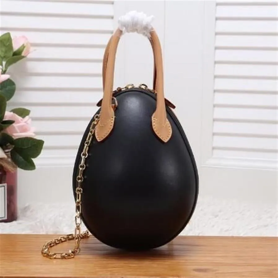 Klasik Yumurta Çantaları Çiçekler Mektup Totes Omuz Çantaları Kadın Zincir Çantası Orijinal Deri Debriyaj Leydi Messenger Çanta Crossbody Purse290o