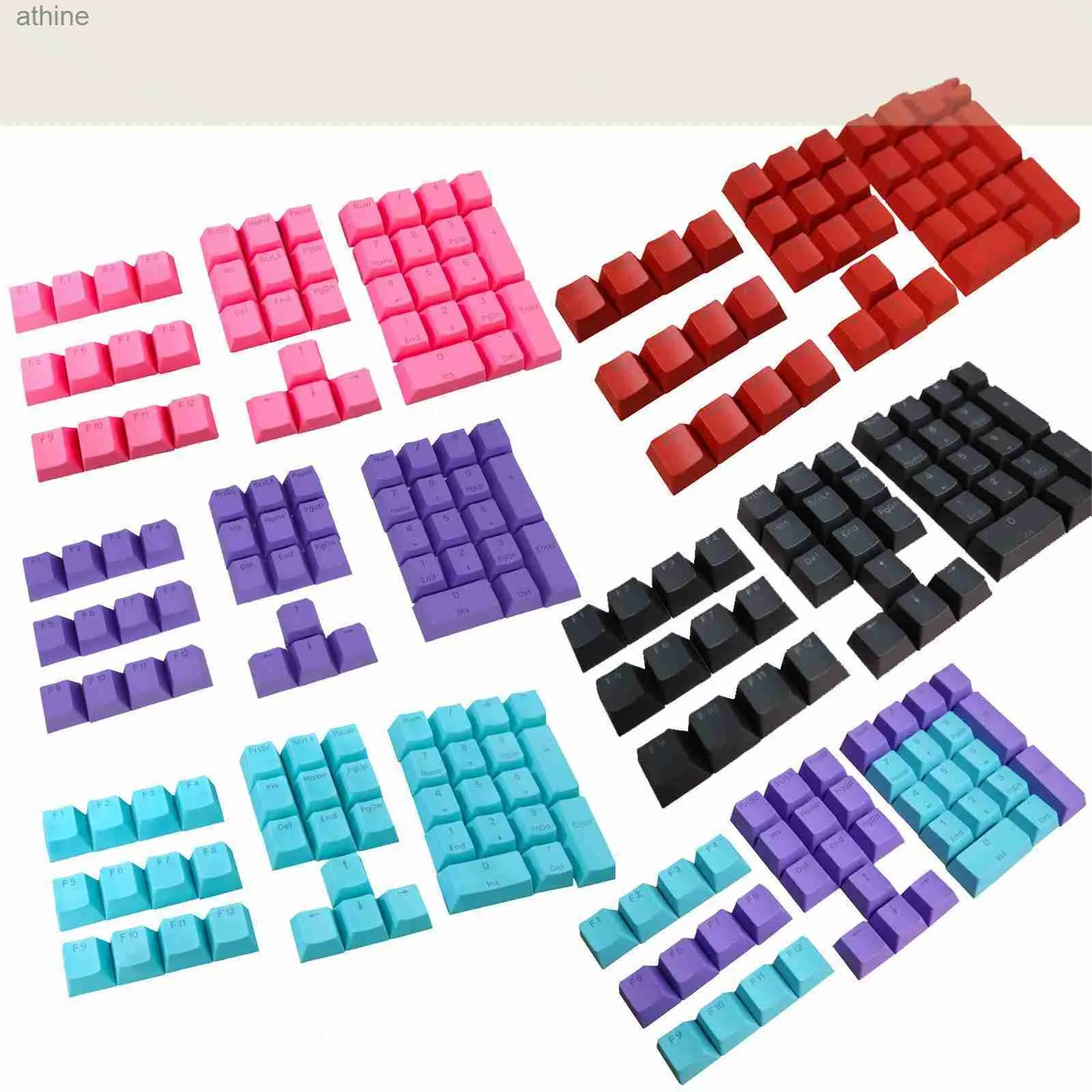 키보드 키보드 17/42 키 PBT 번호 LETTER KEYCAP BACKLIT OEM 프로파일 F1-F12 기계식 키보드 MX 스위치 용 영숫자 사용자 정의 키캡 YQ240123