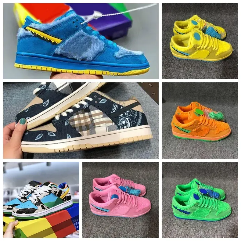 Topog sneakers herrar tacksamma döda panda trippelrosa nallebjörn lila hummer orange varför så sorgliga låga stora tränare