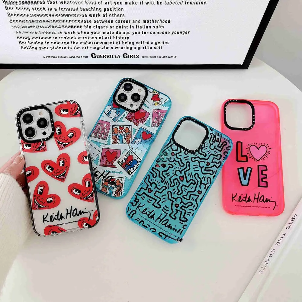 Casetifier les tampons de timbres de street art pour iPhone 14 13 12 11 Pro Max XR XS Max 8 x 7 SE 2020 14Promax Couverture arrière T230419 HKD230807
