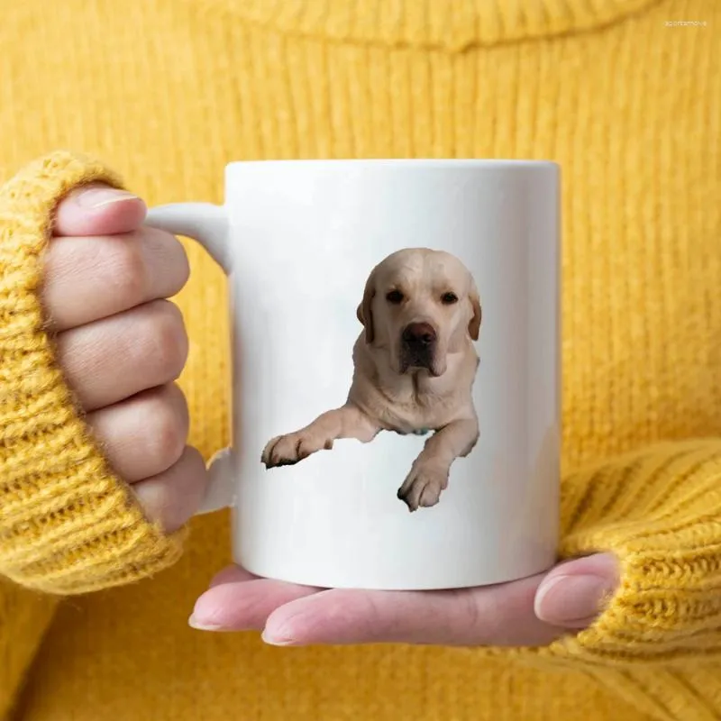 Canecas Labrador Retriever Imagem Caneca 11oz Cerâmica Dog Tea Cup Amante Amigos Presente de Aniversário