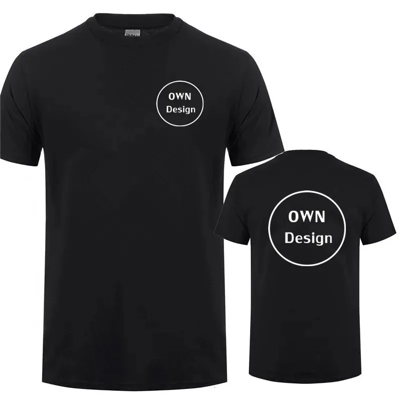 Conception personnalisée t-shirt vos propres hommes t-shirts occasionnels coton à manches courtes dessus frais t-shirt personnalisé 240123