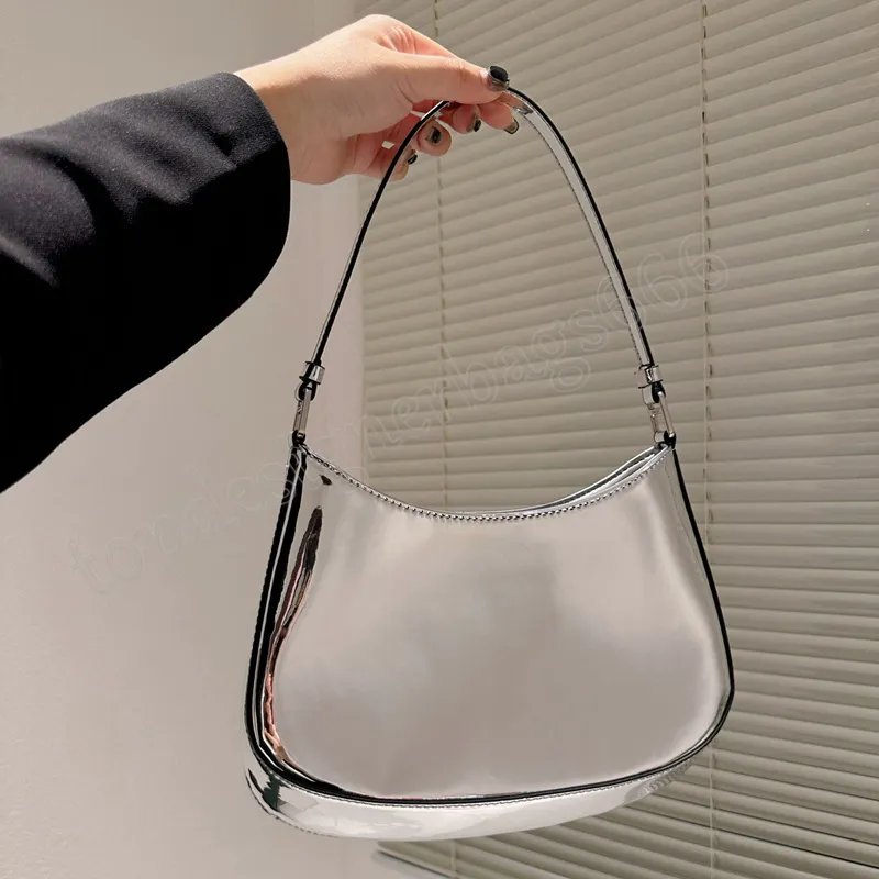 Glady Silver Chain Leather Shoulder Bag Unisex