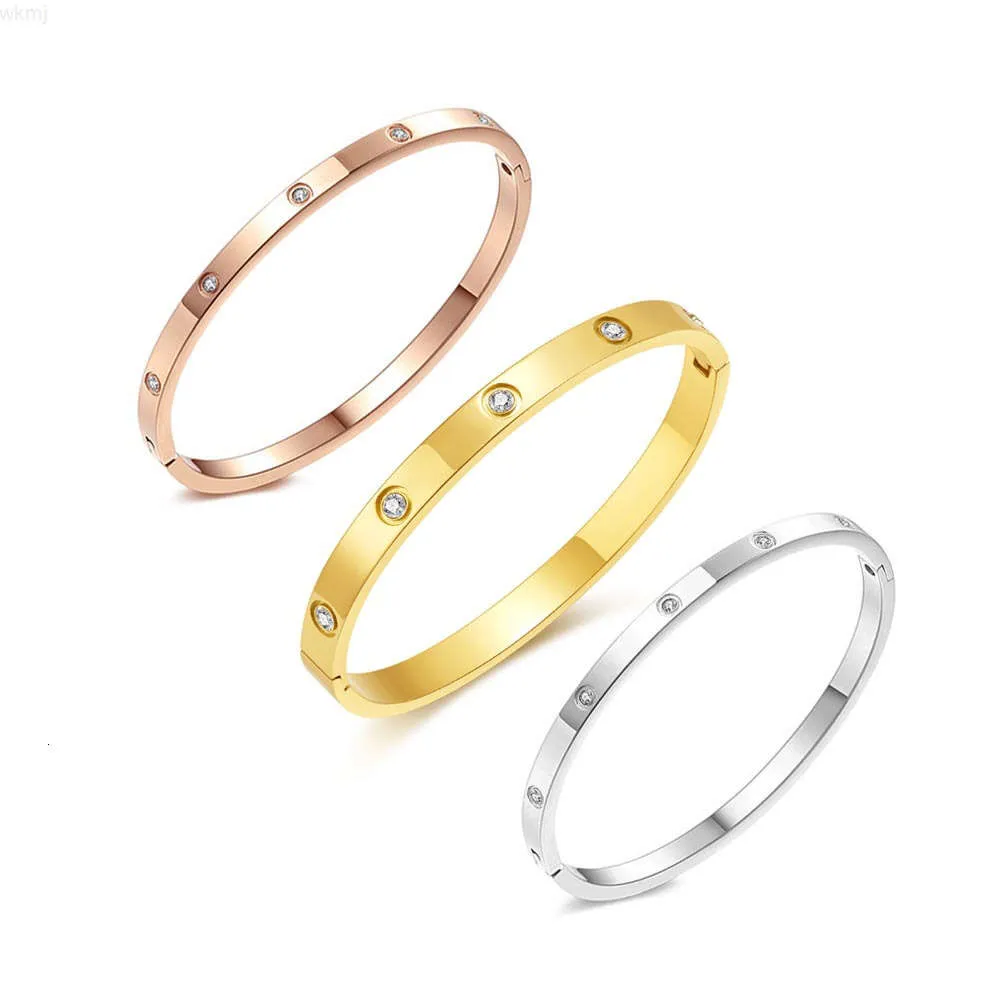 18K Gold Plating friendship bangle A flat line women bracelet accessories HBZ 12