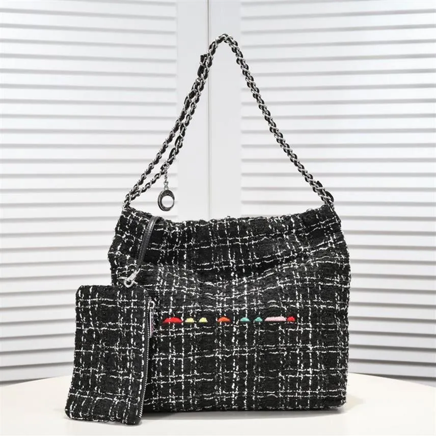 Large Capacity Woven Bag Shoulder Handbags Chain Shoulders Strap Interior Zipper Pocket Bring A Small Cell Phone Bag Totes219n