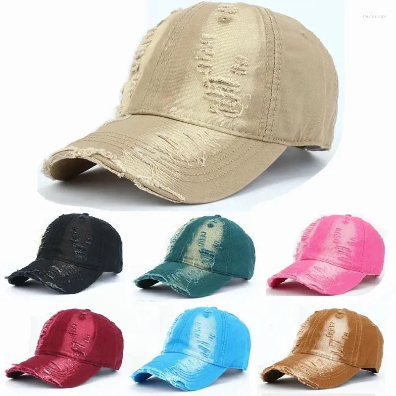 Ball Caps Vintage unisex Casual Cotton Sport Hat Capered Cap Men Dame's Ripped Trucker Napback Hats Hip Hop Ski Gorros