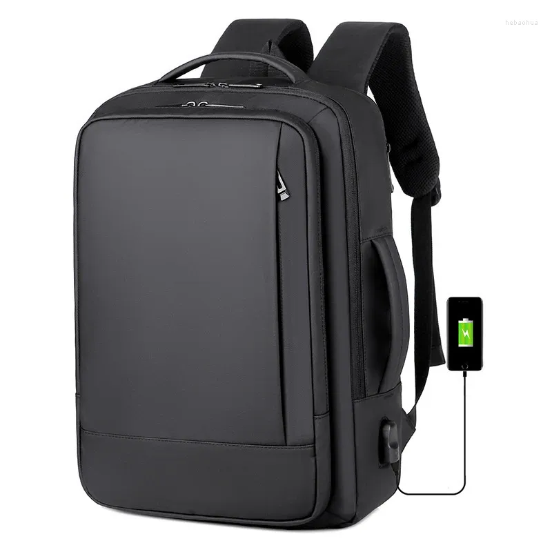 Sac à dos pour homme, sac à dos extensible pour ordinateur portable d'affaires, chargeur USB Y2k, étanche, école, bureau, Portable, voyage, antivol