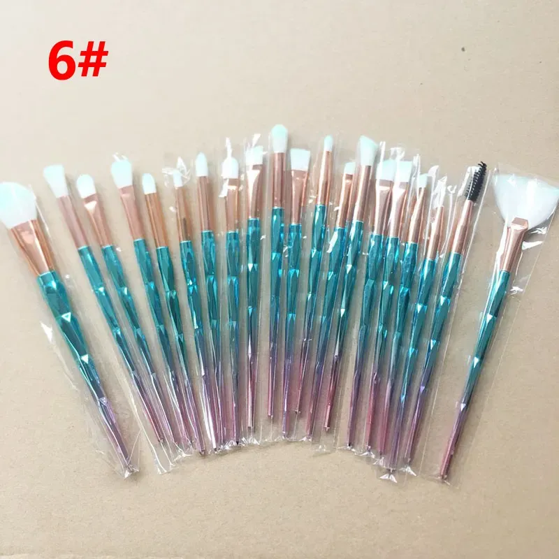 Diamond Makeup Brushes Set Powder Brush Kits Face Eye Brush Puff Batch ColorfulBrushes Foundation brushes Beauty Cosmetics In stock