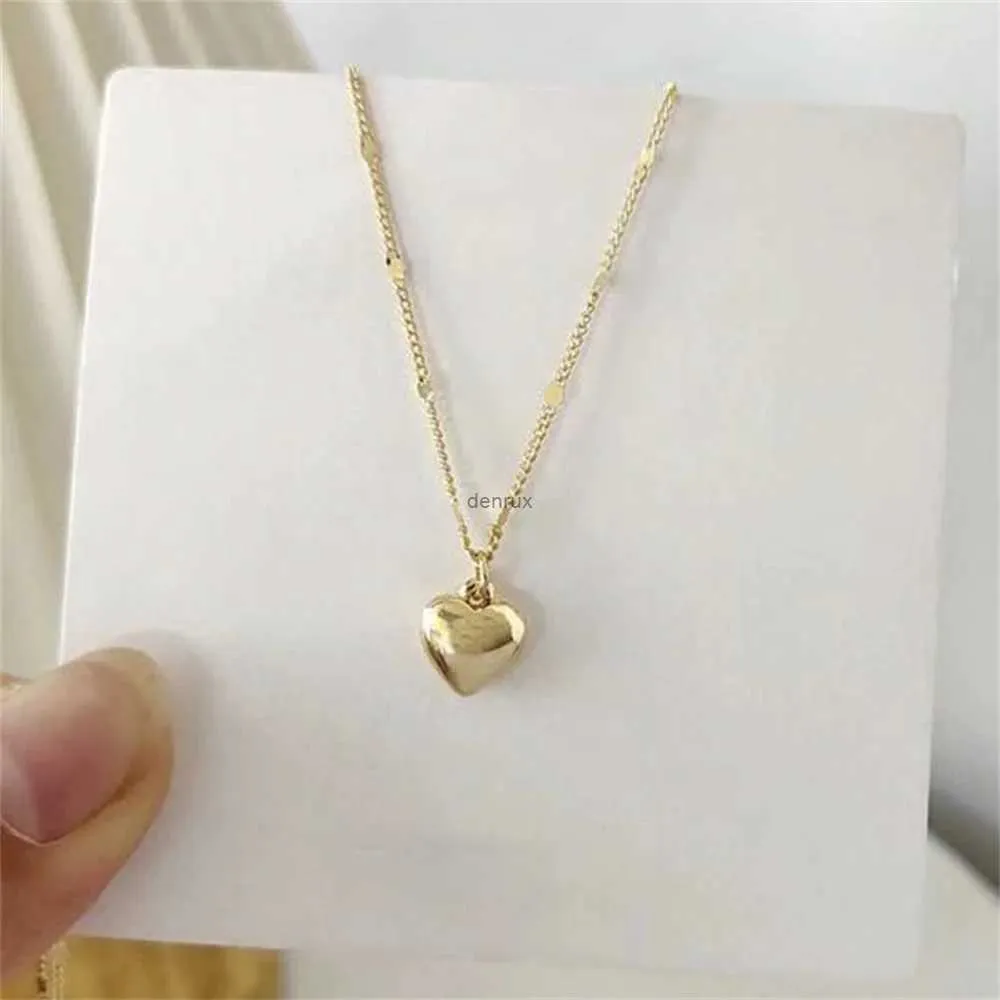 Collane a ciondolo semplice amore clavicle catena clavicle collana trendy oro color girocollo per donne gioielli di moda regalo personalizzato