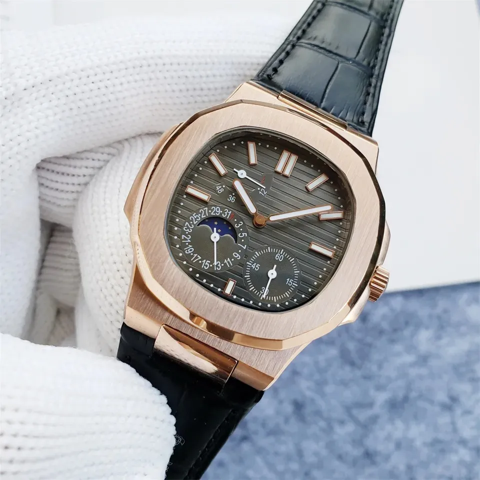 Marca superior de luxo designer relógio masculino relógio mecânico automático armazenamento energia cinto 904l aço inoxidável