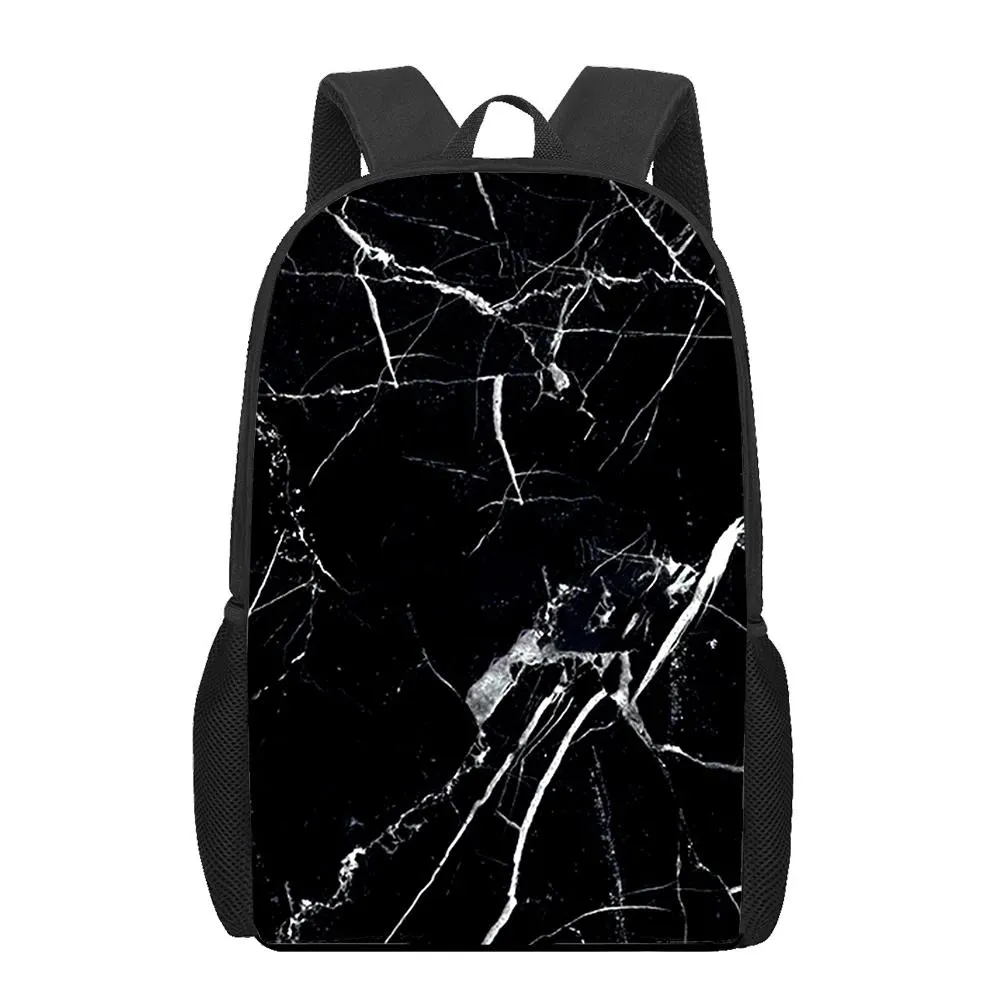 Sacs abstraits veines de marbre imprimées sacs scolaires pour adolescentes garçons boursiers à dos de sac à dos