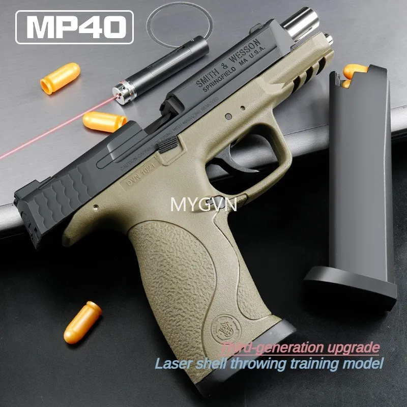 MP40 Laser Blowback Toy Pistol Shell Ejection Toy Gun Blaster Electric