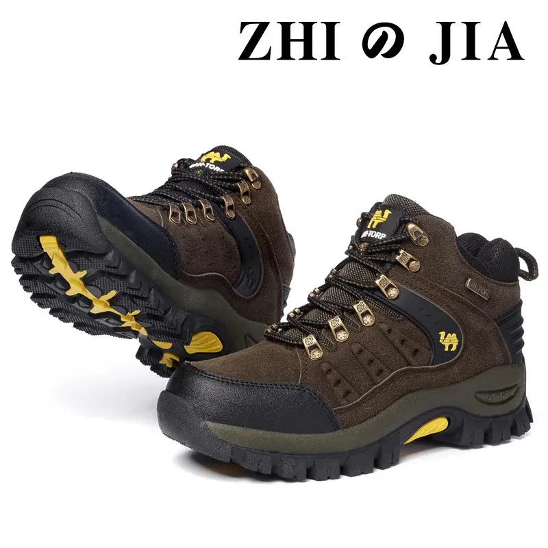 Bottes de randonnée imperméables en plein air pour hommes et femmes, bottes de sport de montagne résistantes à l'usure, chaussures de sport de chasse, printemps et automne 240119