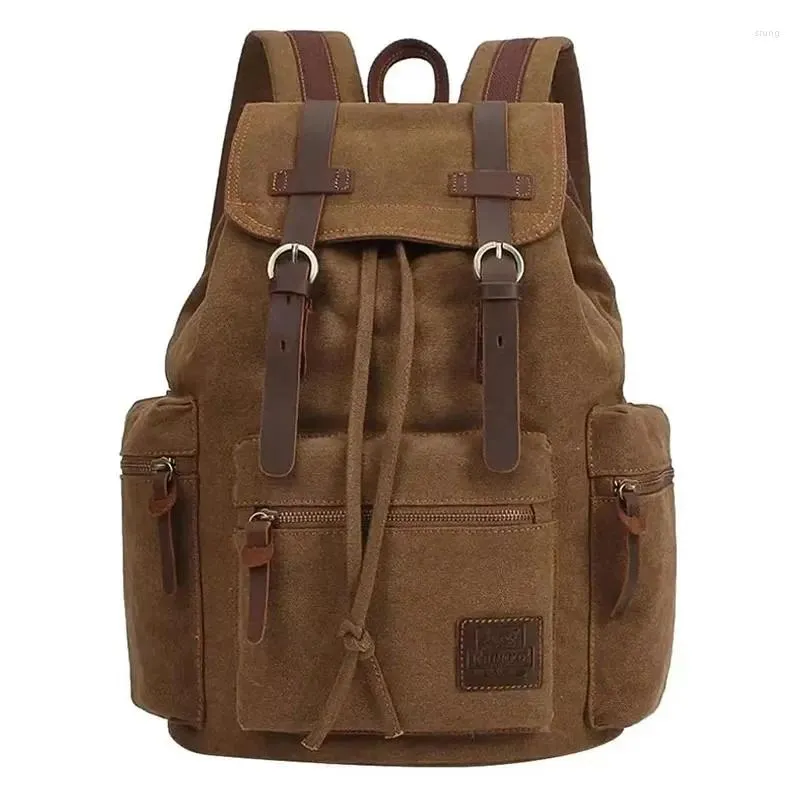 Backpack Vintage Canvas Backpacks Men And Women Bags Travel Students Casual For Hiking Camping Mochila Masculina