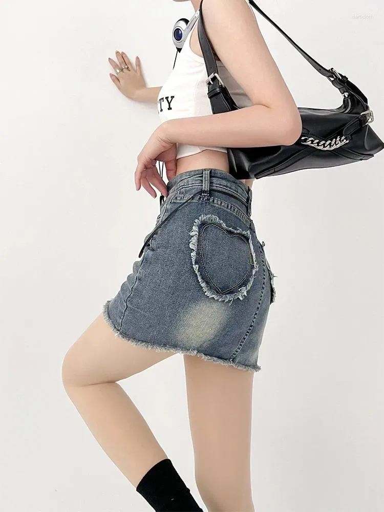 Rokken Vrouwen Denim Korte Rok Vintage Zomer Y2k Hoge Taille Vrijetijdstas Hip Dames Streetwear Chic Sexy Kleding