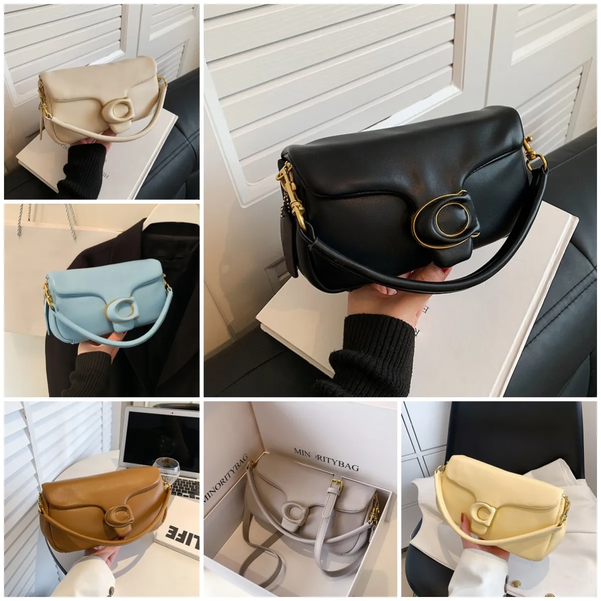 DHgate.com:Cloudy Pillow Crossbody Bag - Soft Leather