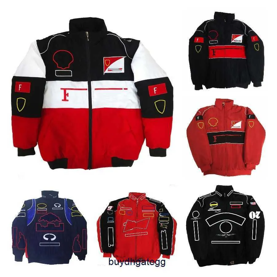Men's New Jacket Formula One F1 Women's Jacket Coat Clothing Racing Autumn Winter Cotton Car Full Embroidery College Style Retro Motorcycle X442