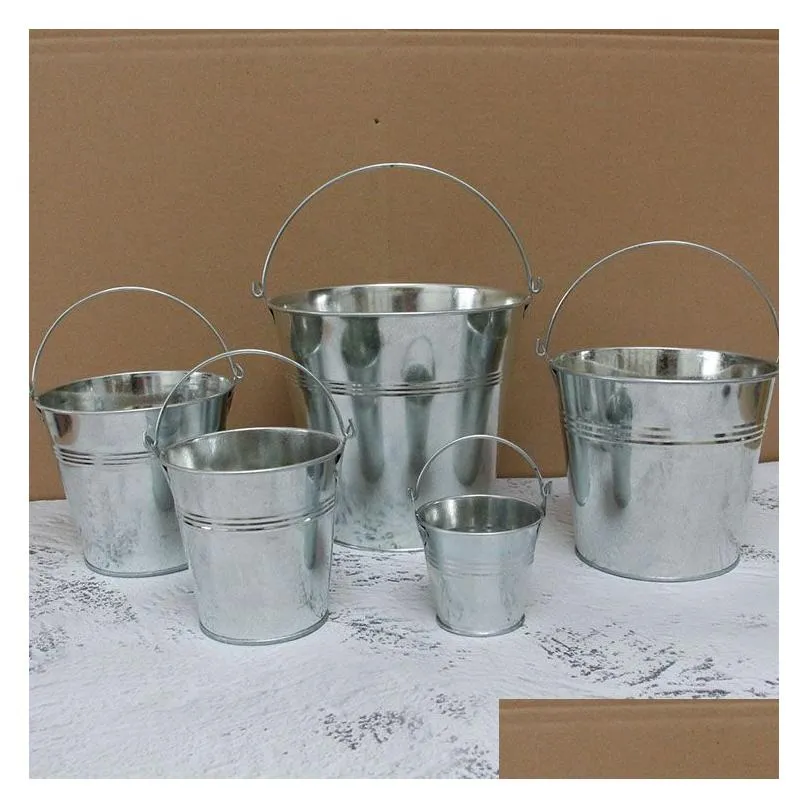 Planters POTS D7.5xH7.5cm Metal Cup Planter Tin Box Iron Siery Wedding Succent Pot Mini Bucket Drop Delivery Home Garden Patio Law DHGLW