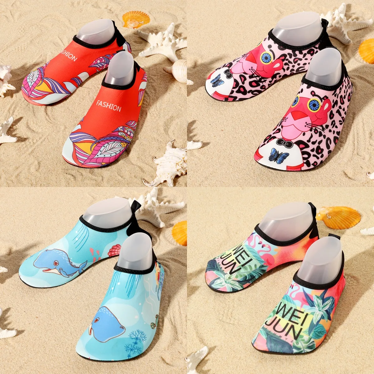 Soft soled men and womens couple anti slip cross-border new fast drying water park swimming leisure beach socks and shoes size 36-45