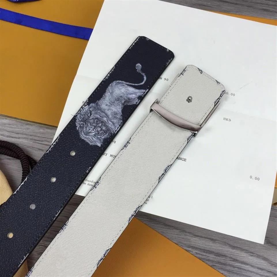 New animal flowers reversible belt quality genuine leather men belt with box men designers belts designer belts 01002177f
