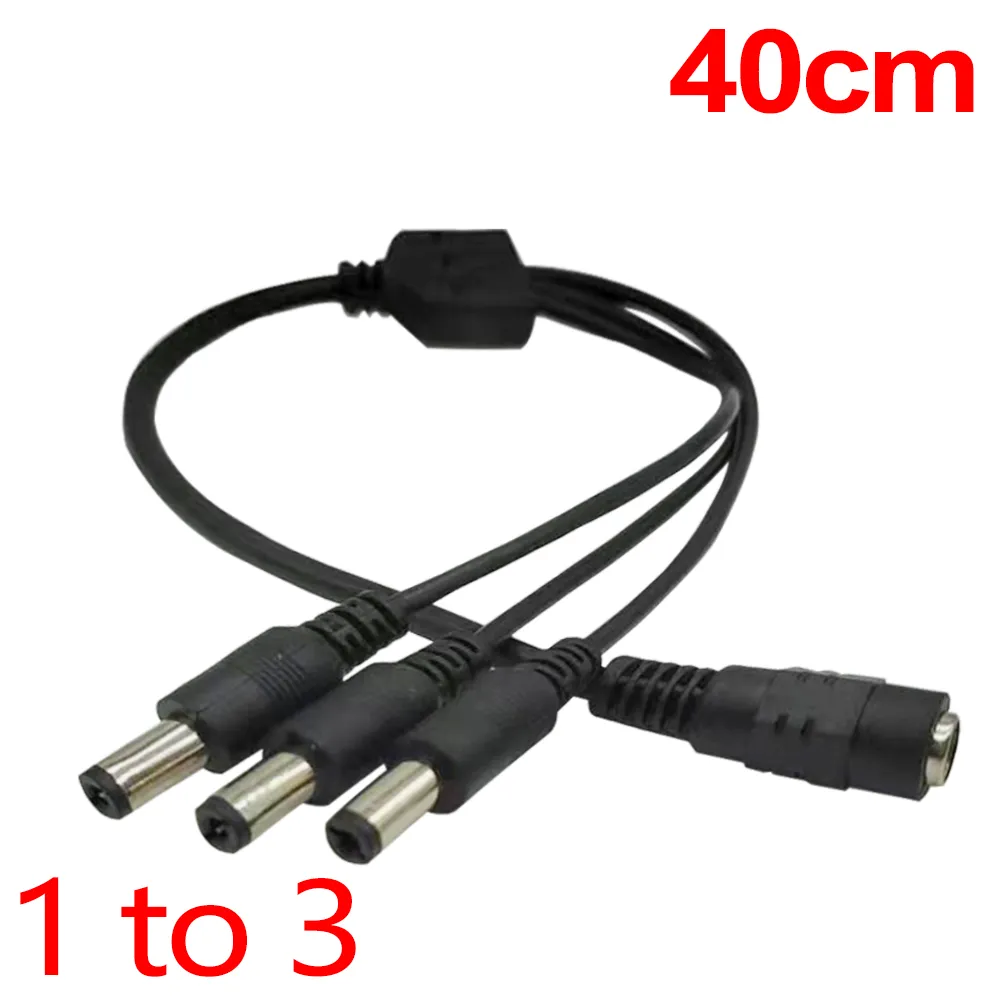 5.5mm 2.1mm 1 To 2/3/4/5/6/8 Way DC Power supply Cable 5V 12V Power Adapter Connector Cable For LED Strip Lights CCTV Camera LED extension cord