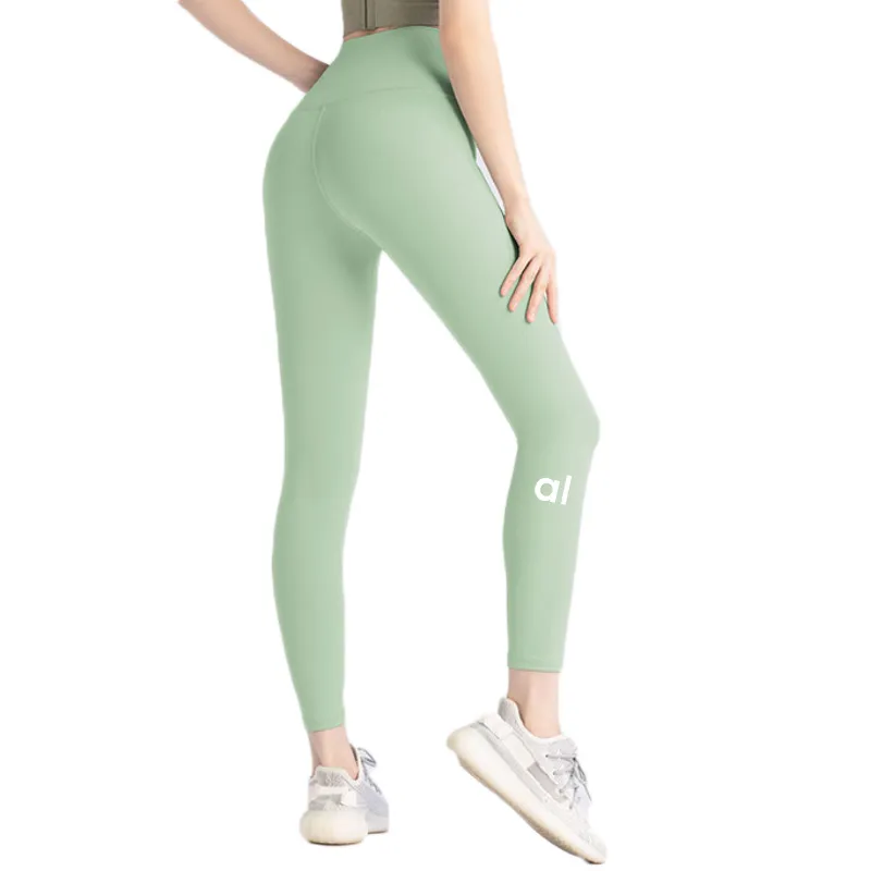 2024 Lycra Solid Color High Iga йога брюки для женщин спортивные спортзал.